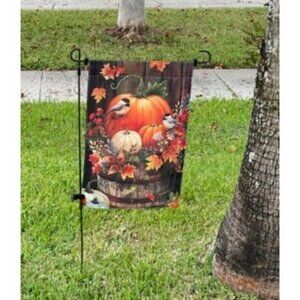 Garden Flags 12x18 Double Sided for Outside, Halloween Pumpkin Yard Flags Garden